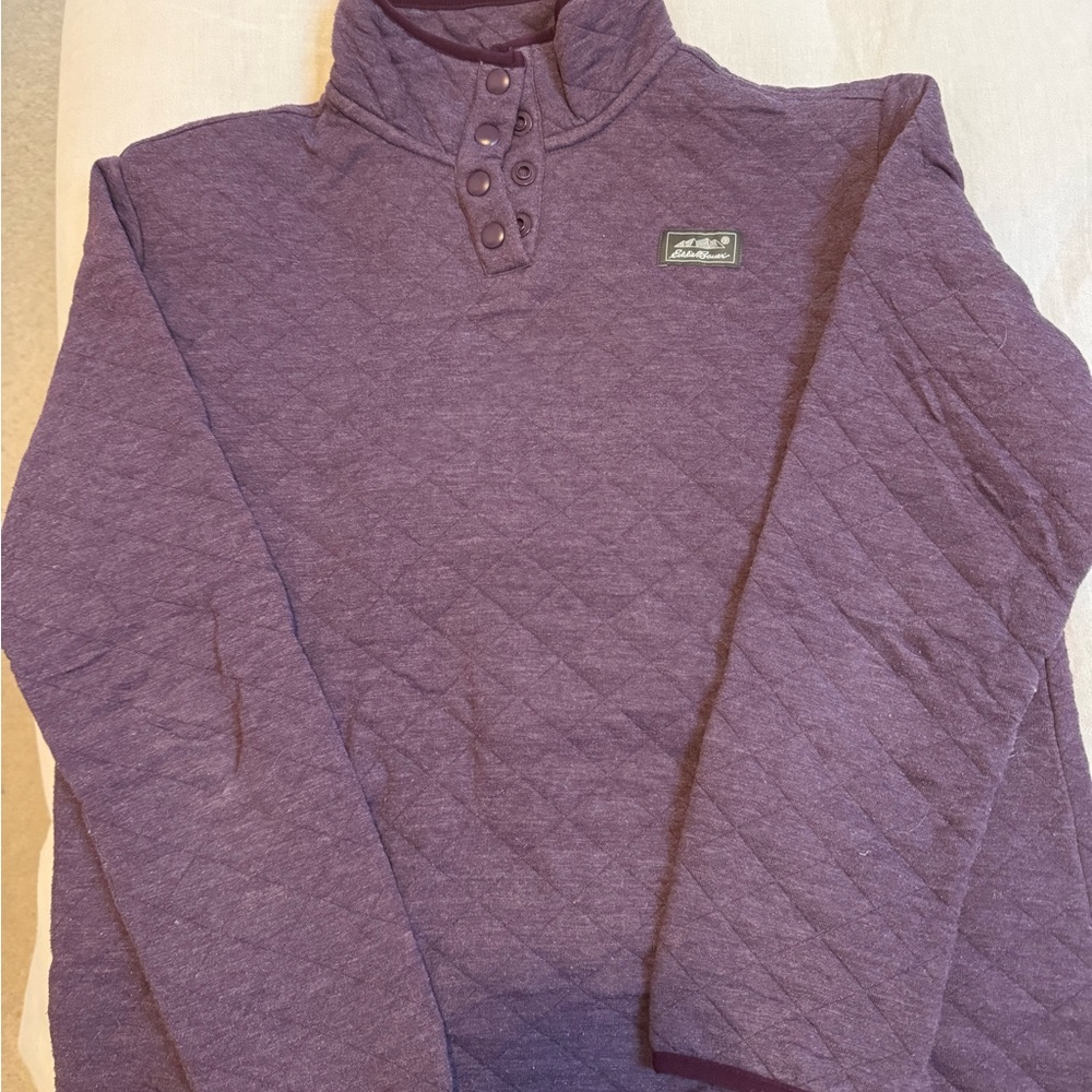 Eddie Bauer Deep Purple Quilted Top